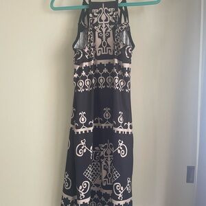 Black and Cream Patterned Dress